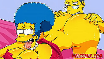 Toon-Sex Im Simpsons-Stil Mit Der Attraktiven Nachbarin