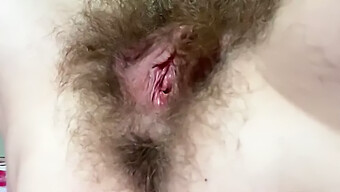 Intense Close-Up Of Hairy Pussy Squirting And Rubbing For Female Ejaculation